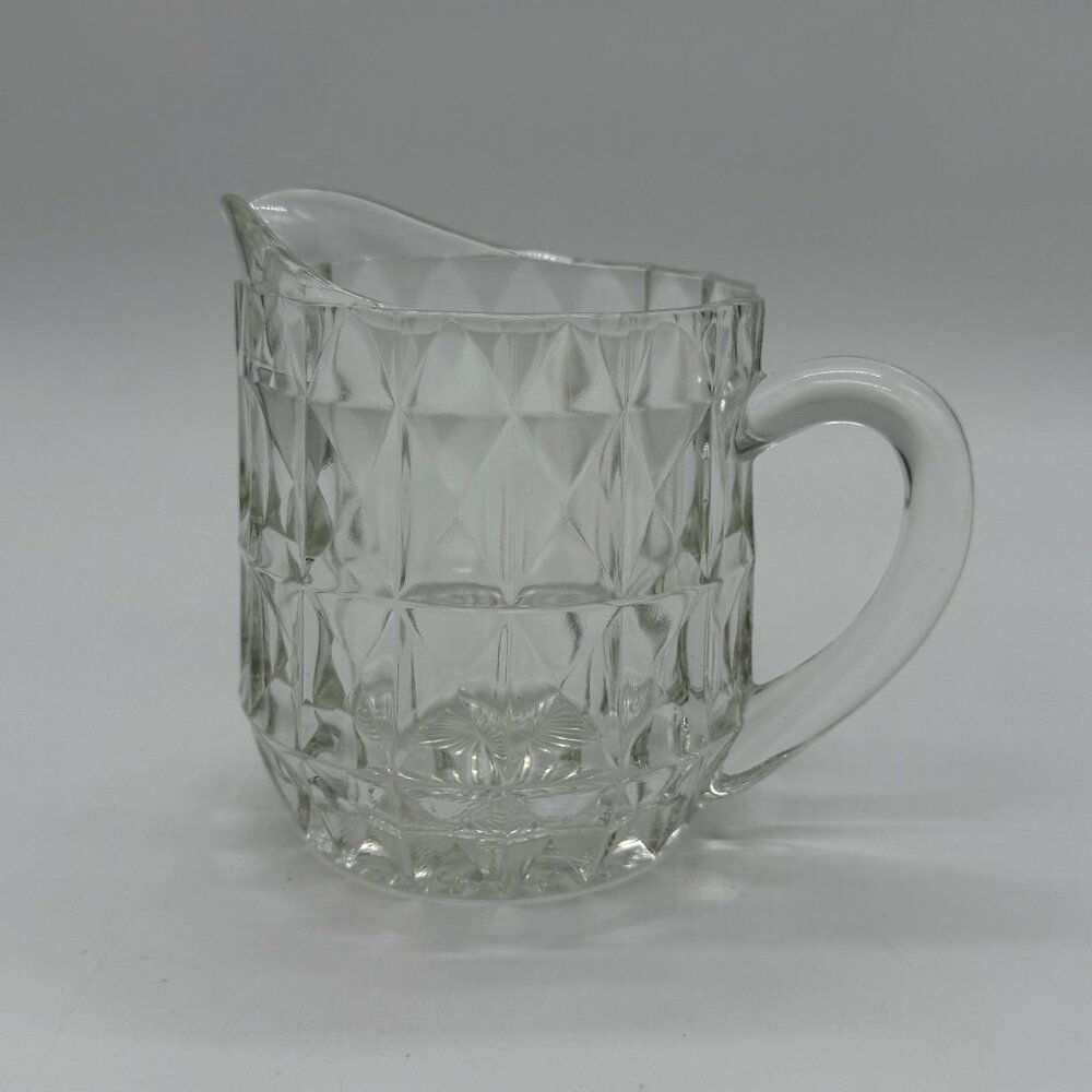 Vintage Jeannette Glass Co. Windsor Diamond Pattern Clear Pitcher
